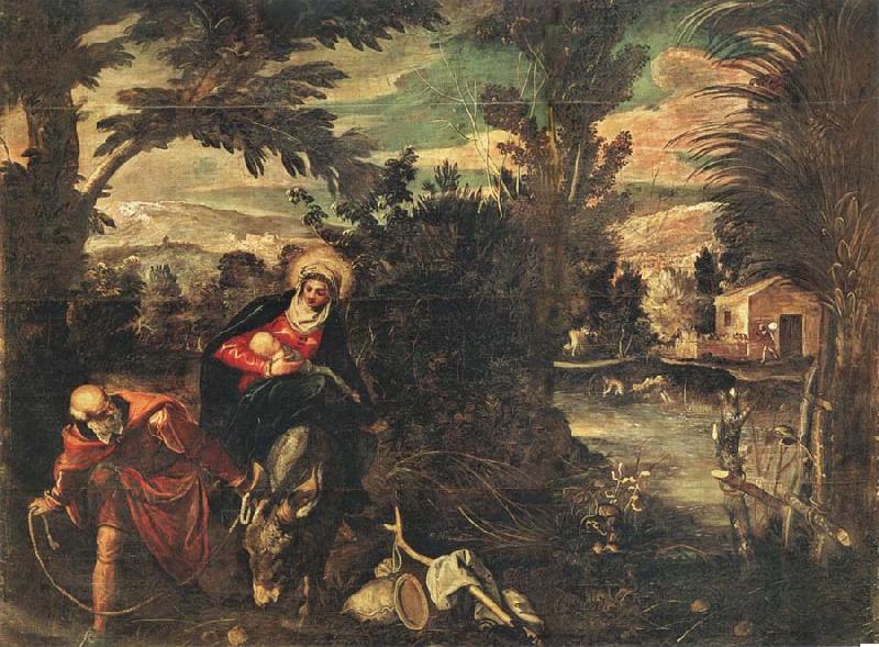 TINTORETTO, Jacopo Flight into Egypt